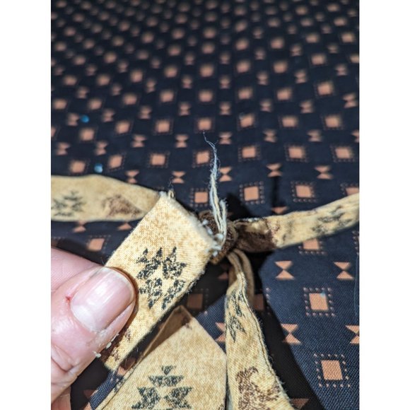 Vintage Southwestern Buffalo Vest open design sz L back tie sash - Picture 4 of 5